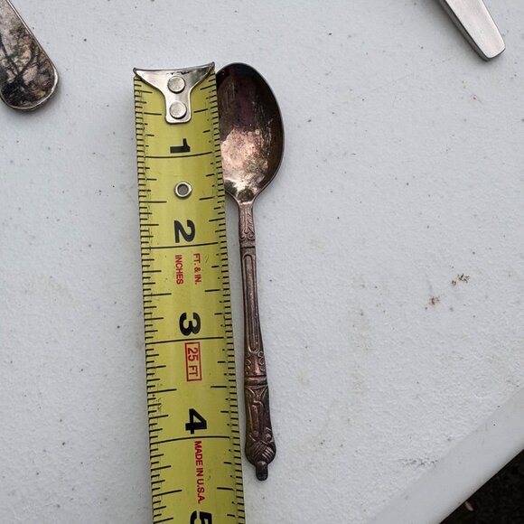 Set Of 6 Vintage EPNS Sheffield England Teaspoons With Ornate Handles 4.5" Silve - Picture 2 of 5